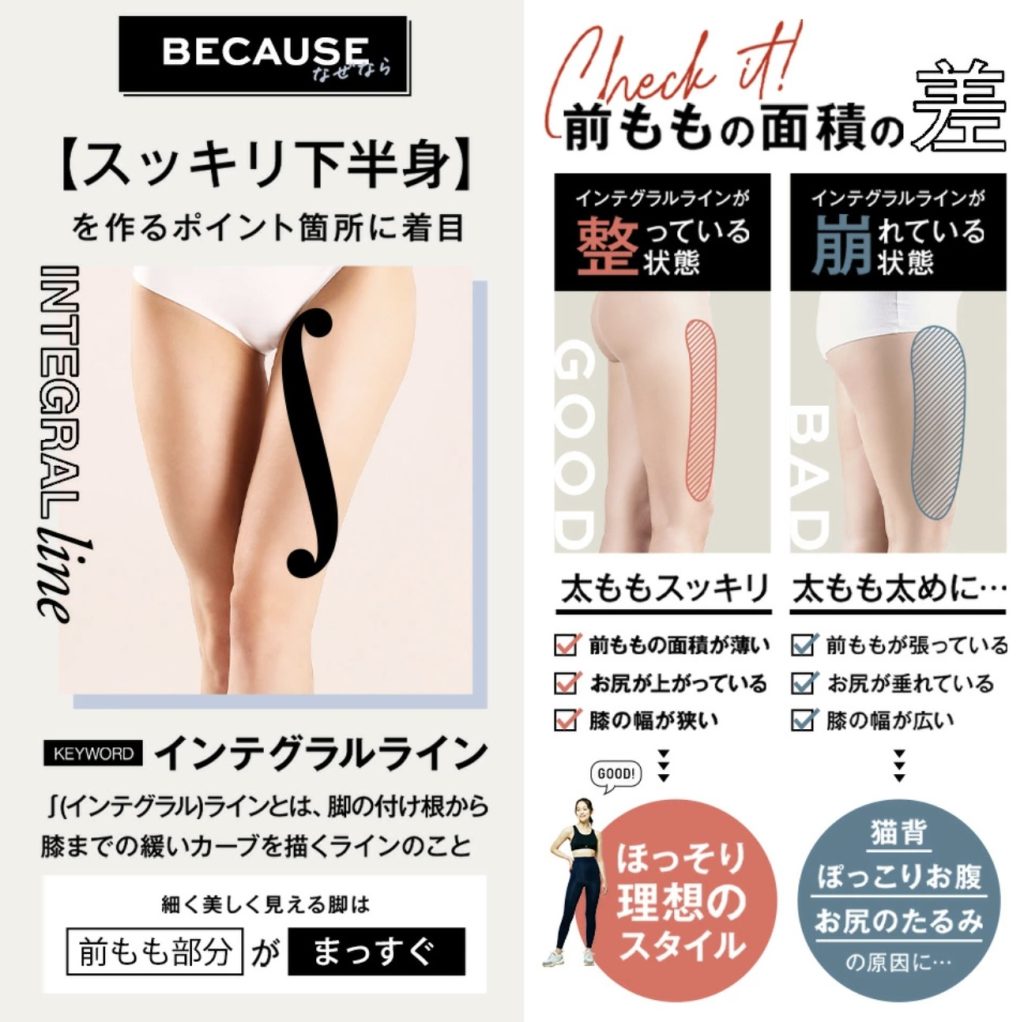 姿勢サポート設計でインテグラルラインをキープ