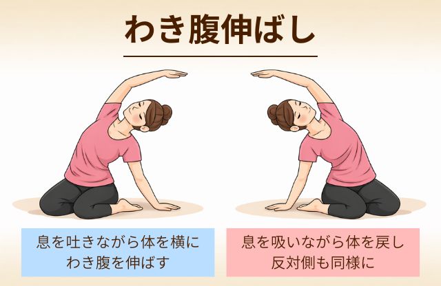 わき腹伸ばし
