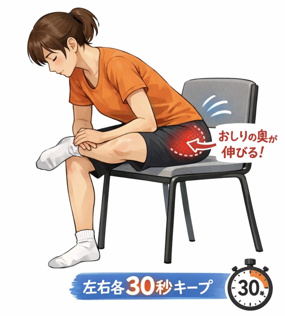 梨状筋ストレッチ