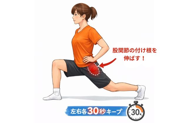 股関節ストレッチ