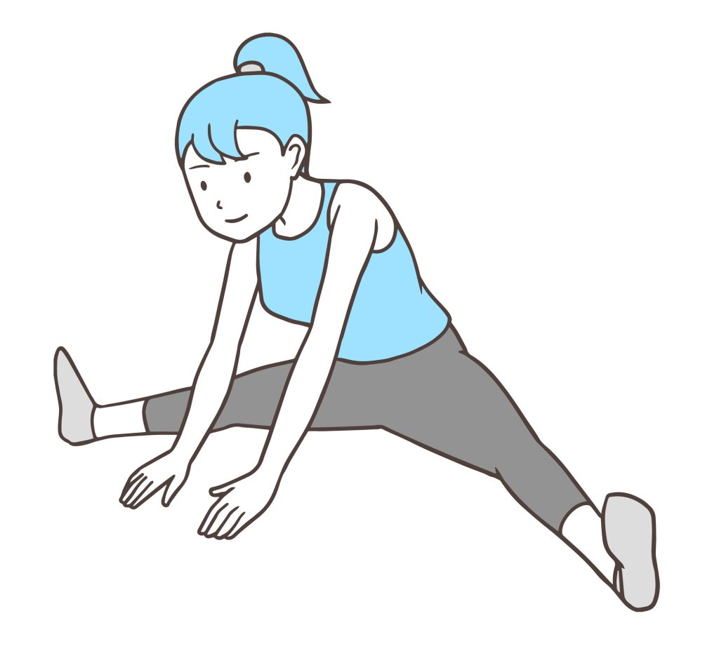 股関節前屈ストレッチ