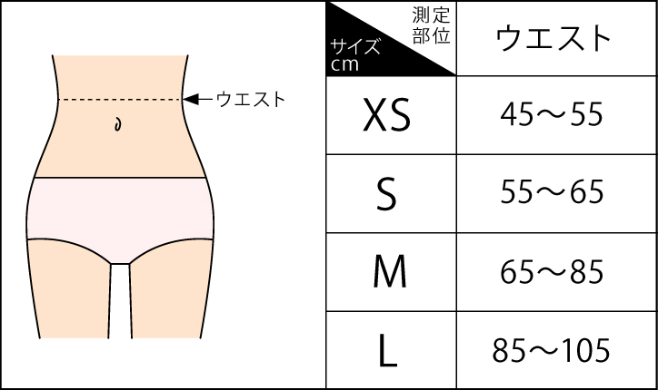 ダズユー スリムコルセットのサイズ表