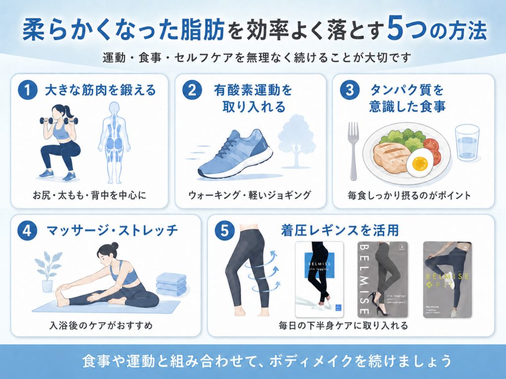 柔らかくなった脂肪を効率よく落とす方法